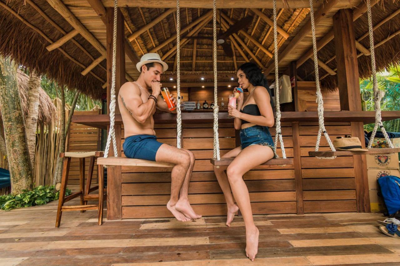 Hotel Carolina Bacalar Bagian luar foto