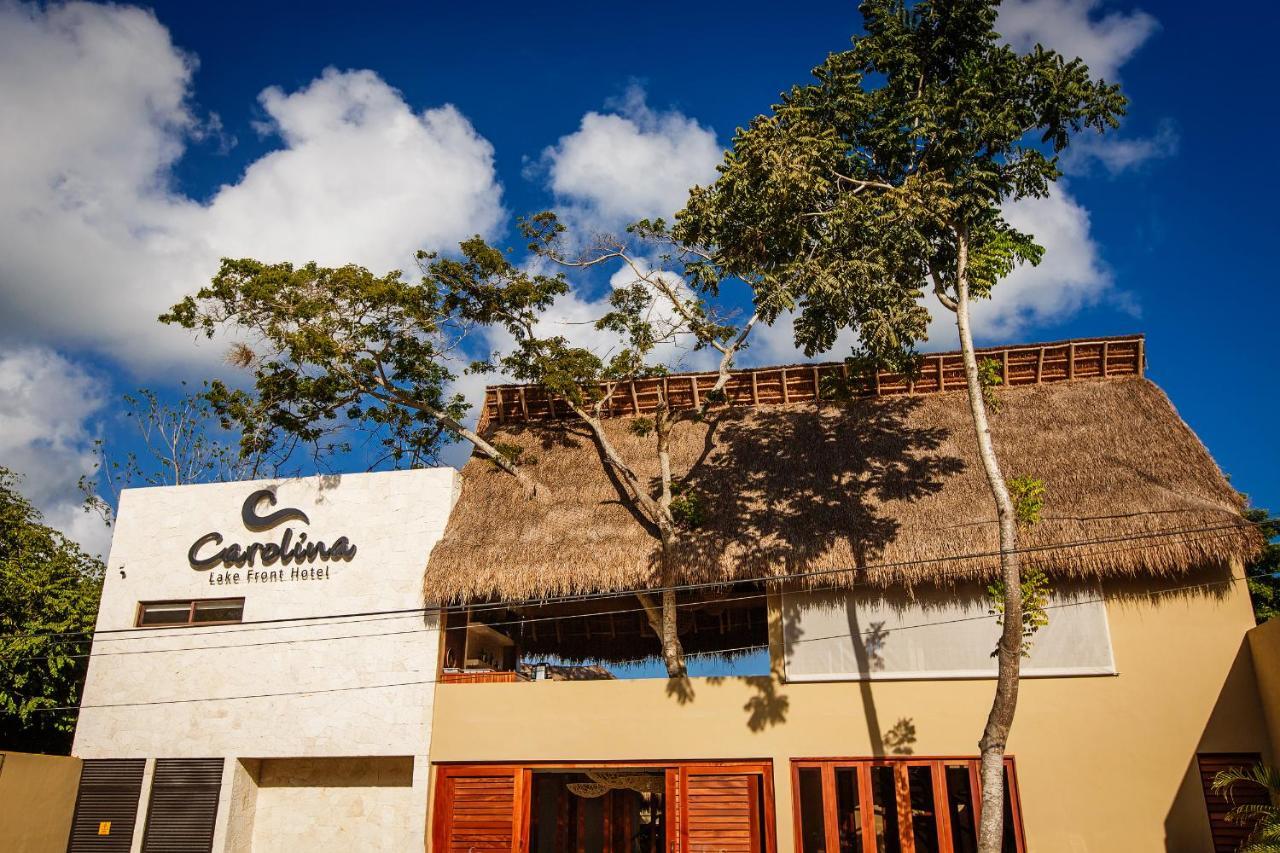 Hotel Carolina Bacalar Bagian luar foto