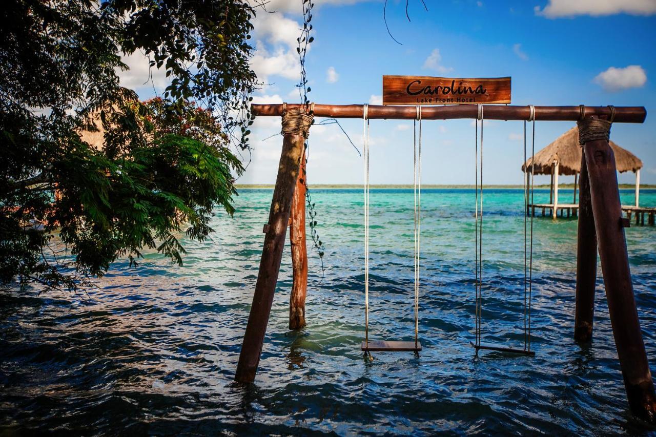 Hotel Carolina Bacalar Bagian luar foto