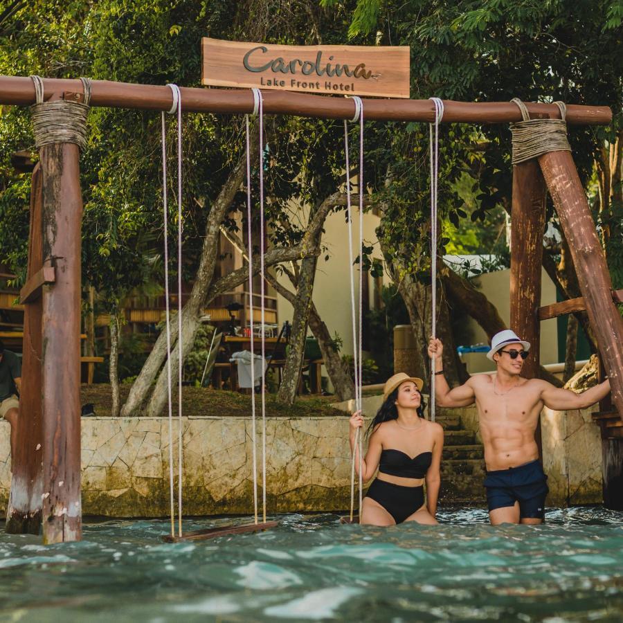 Hotel Carolina Bacalar Bagian luar foto