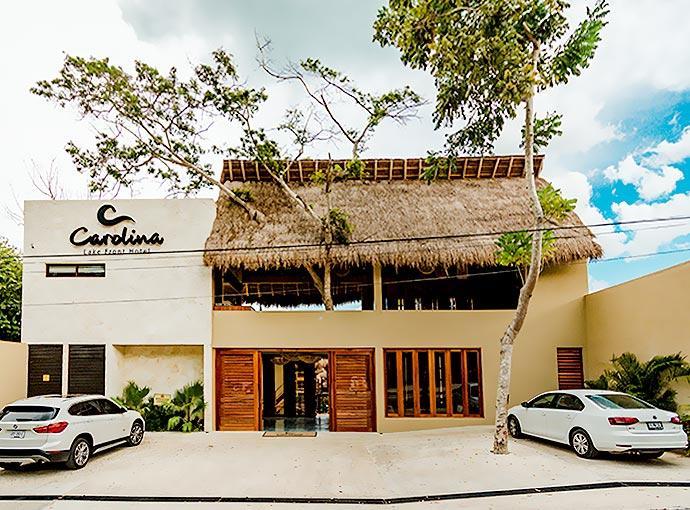 Hotel Carolina Bacalar Bagian luar foto