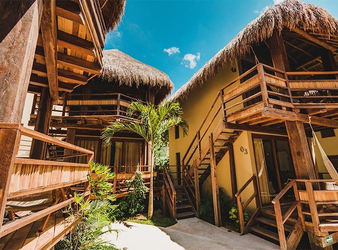 Hotel Carolina Bacalar Bagian luar foto