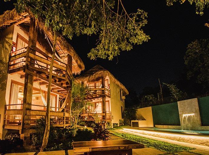 Hotel Carolina Bacalar Bagian luar foto