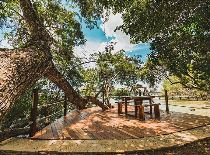 Hotel Carolina Bacalar Bagian luar foto