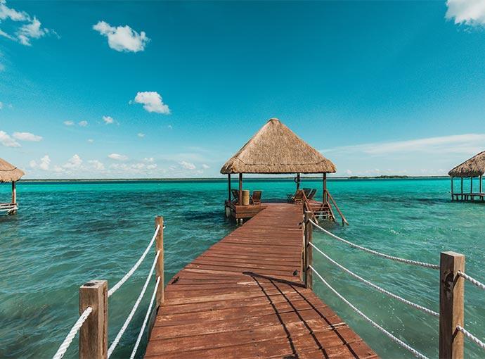 Hotel Carolina Bacalar Bagian luar foto
