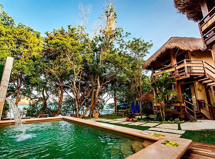 Hotel Carolina Bacalar Bagian luar foto