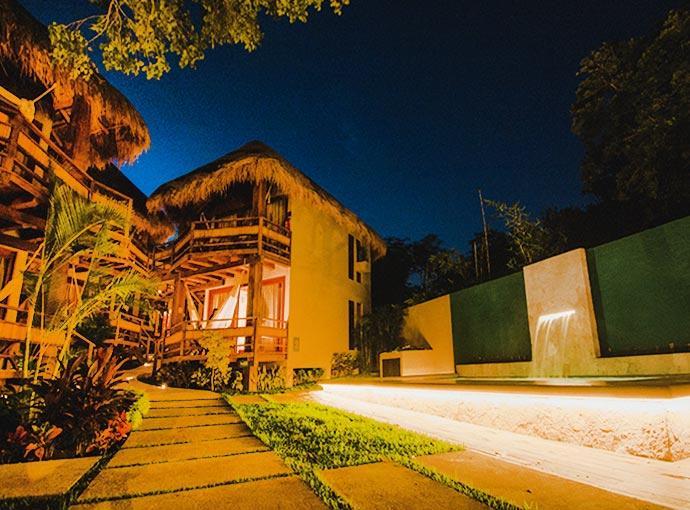 Hotel Carolina Bacalar Bagian luar foto